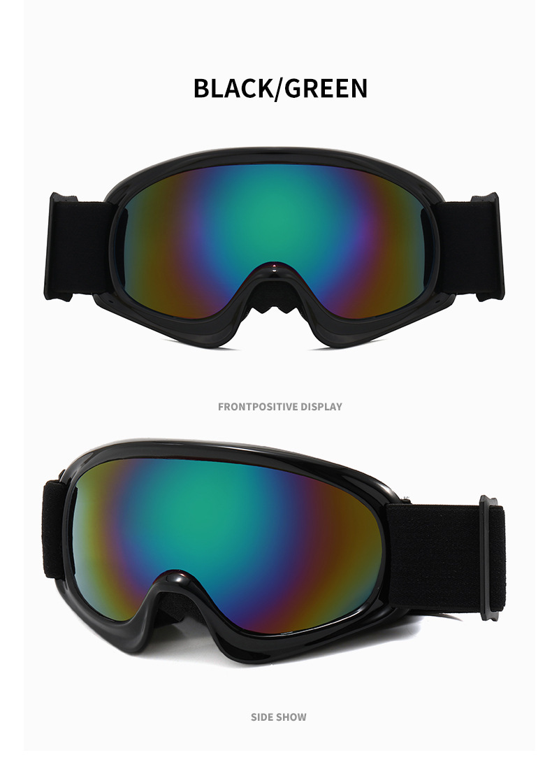 Yeni açık hava spor güneş gözlükleri, rüzgar geçirmez gözlükler, şık ve renkli çocuk kayak gözlükleri_voghion.com