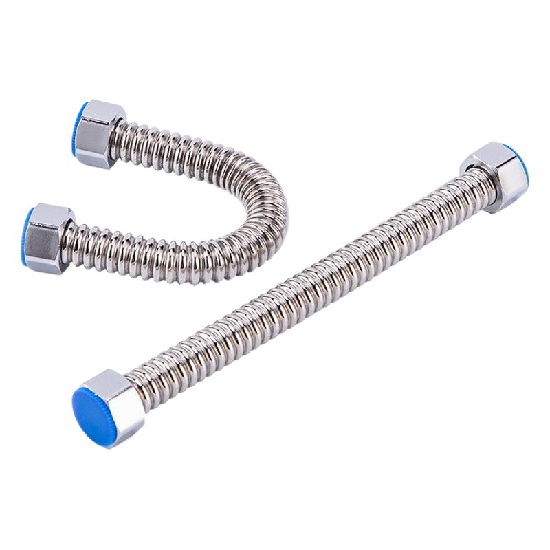 Lingxuan household 4 points bellows water pipe 304 stainless steel metal explosion-proof water inlet hose electric water heater accessories