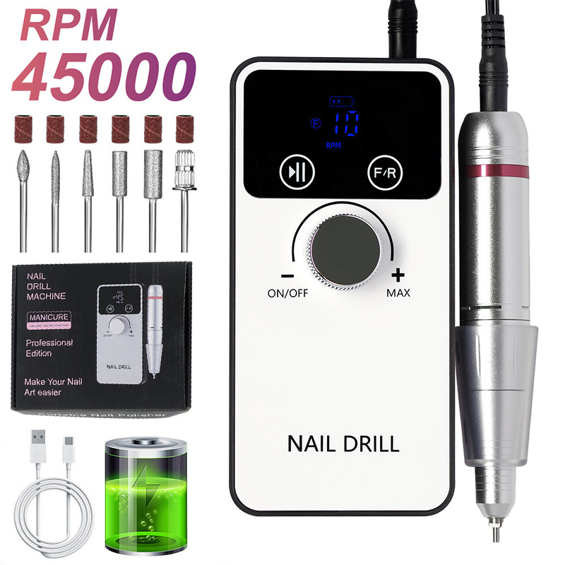 Torno Eléctrico para Uñas Portátil Recargable para Manicura image 45