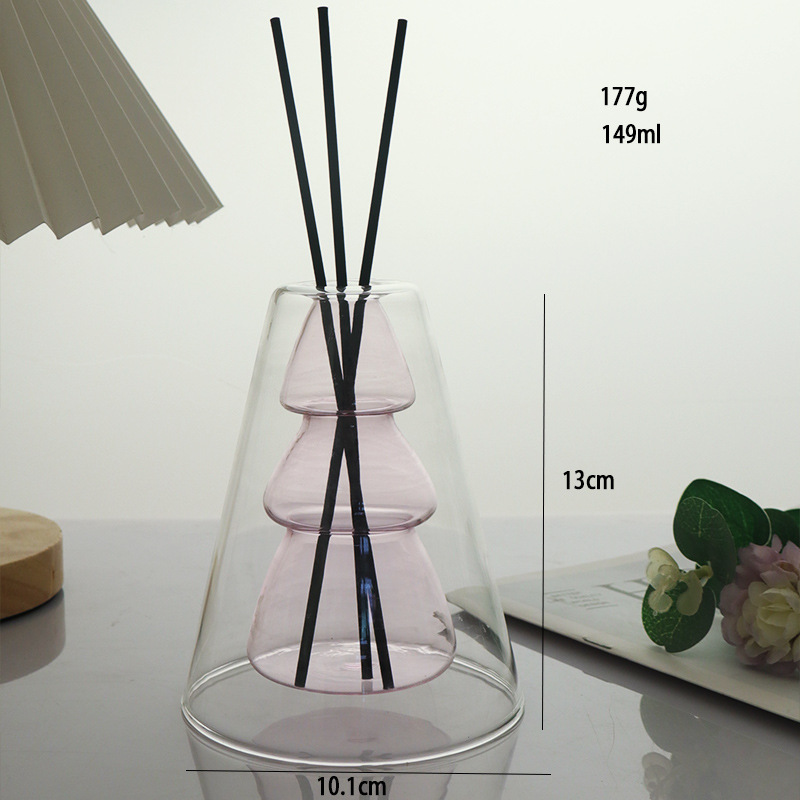 Triángulo exterior, árbol de Navidad interior, rosa, tres varillas de aromaterapia gratis