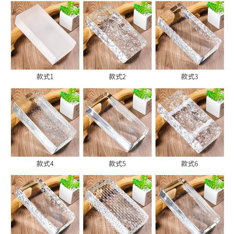 Прозрачный супер белый твердый стеклянный кирпич квадратный полый хрустальный кирпич крыльцо экран перегородка фоновой стены сетки красный журнальный столик