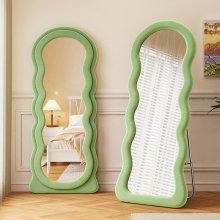 全身镜网红落地镜奶油ins风试衣穿衣镜法式家用女生卧室异形镜子