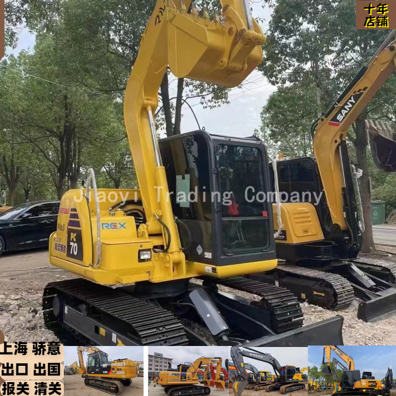 二手挖掘机原装小松PC70-8 九五成新7吨挖土机工厂直供外贸出口