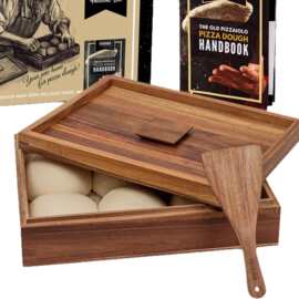 木质置物架简约面包食物储存盒面团存储盒实木带盖馒头发酵收纳盒