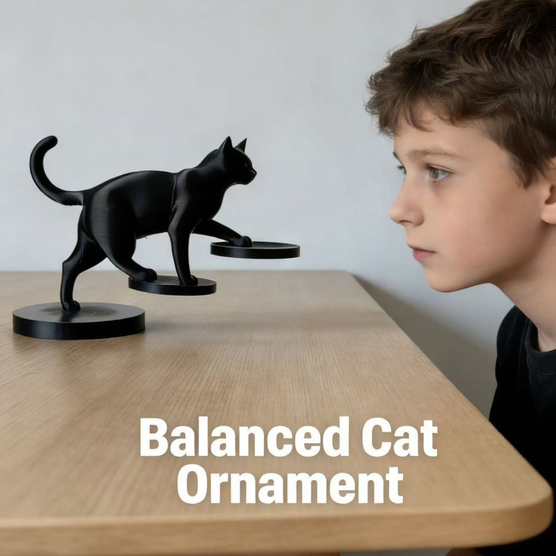 Cross-Border 3D Printed Hot-Selling Items: Cat Climbing Stairs Home Decor, Fun Cat Decoration Gifts