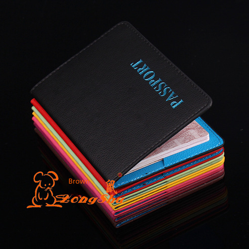 Passport holder set: European and American-style passport cover, ticket folder, wholesale international trade, brown rat-embossed PU leather, Korean design