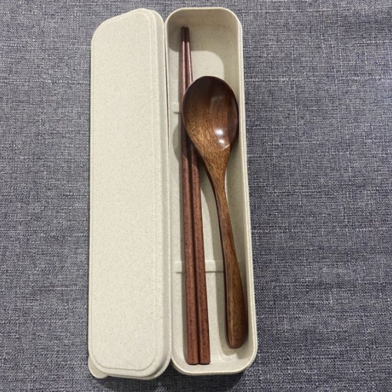 쇼트 18.5cm 난무 수저와 젓가락 상자 3종 세트