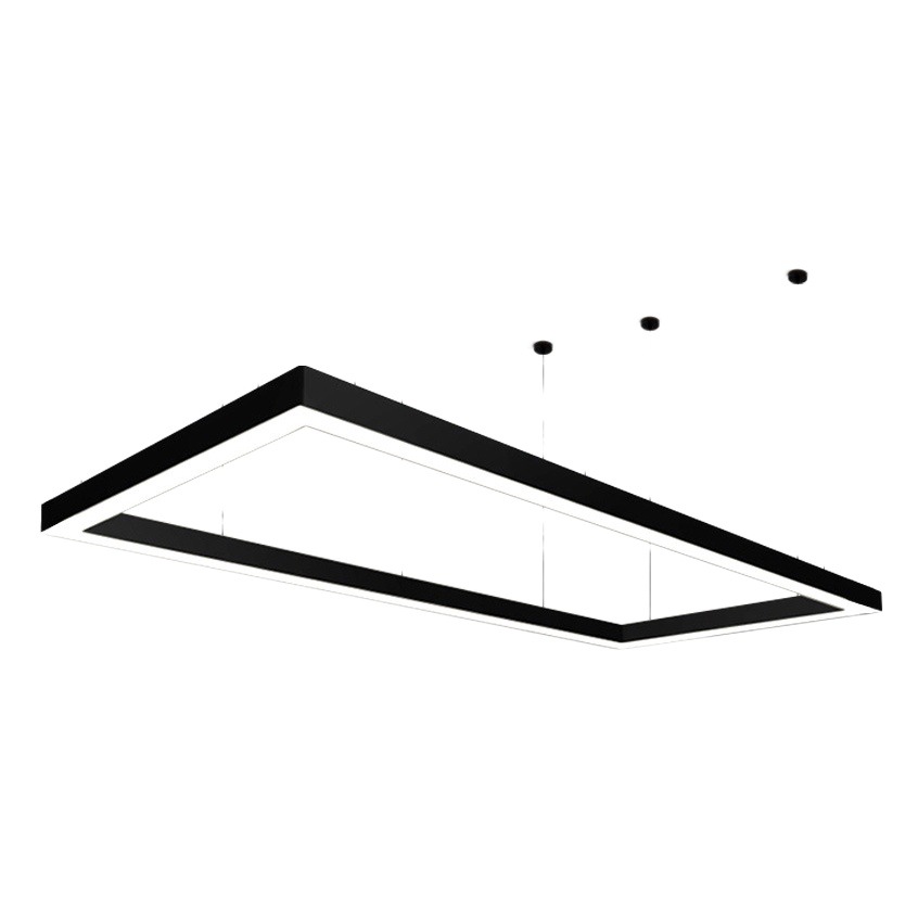 Lámpara led especial de empalme sin costuras para oficina, candelabro rectangular, sala de conferencias, edificio de oficinas, tira de luz de retorno