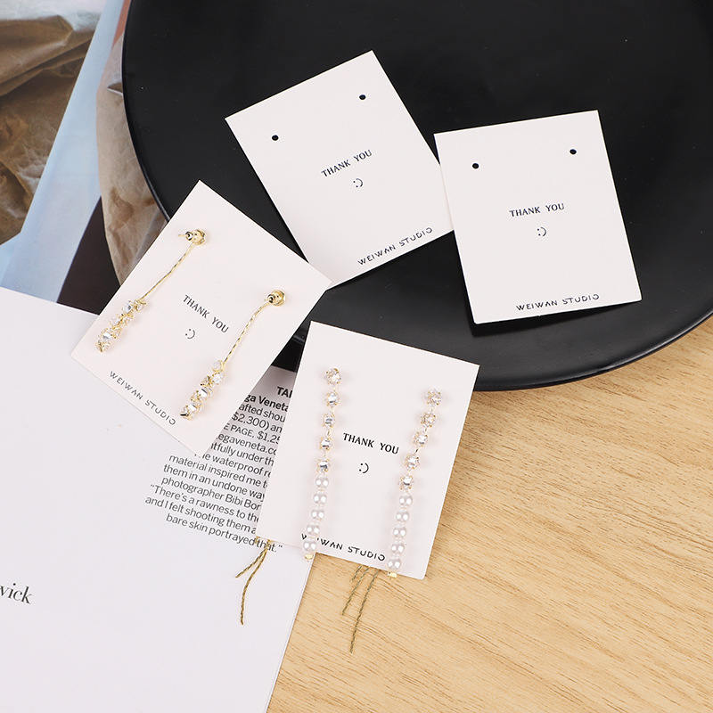 厂家批发DIY饰品包装卡光面加厚耳钉卡首饰耳环卡片设计LOGO