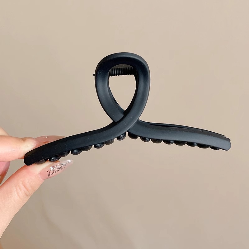 Extra-grande 15cm cabello más tiburón clip temperamento esmerilado agarrar clip de cabello de cabeza detrás de la tarjeta de cabello de cabello