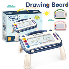 新款跨境儿童早教学习桌磁性画板彩色写字板绘画桌女学生玩具礼物