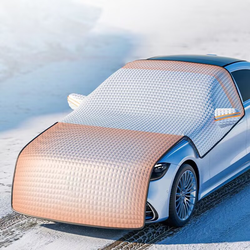 Cross-border car snow cover, car cover, half cover, thickened Oxford cloth, sun protection, rainproof, sunshade, snow cover