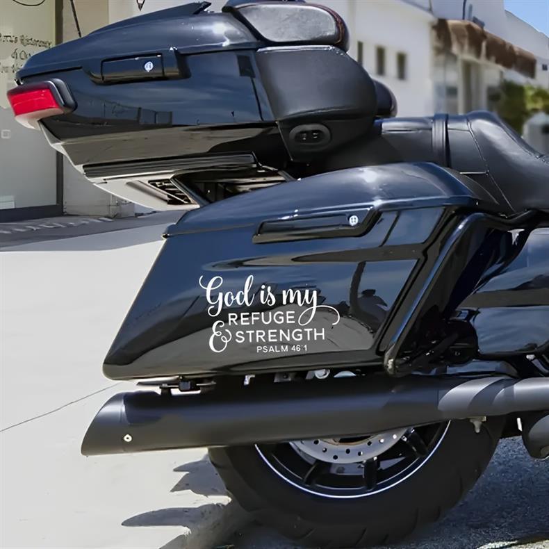 God Is My Refuge And Strength Psalm Waterproof Vinyl Sticker_voghion.com