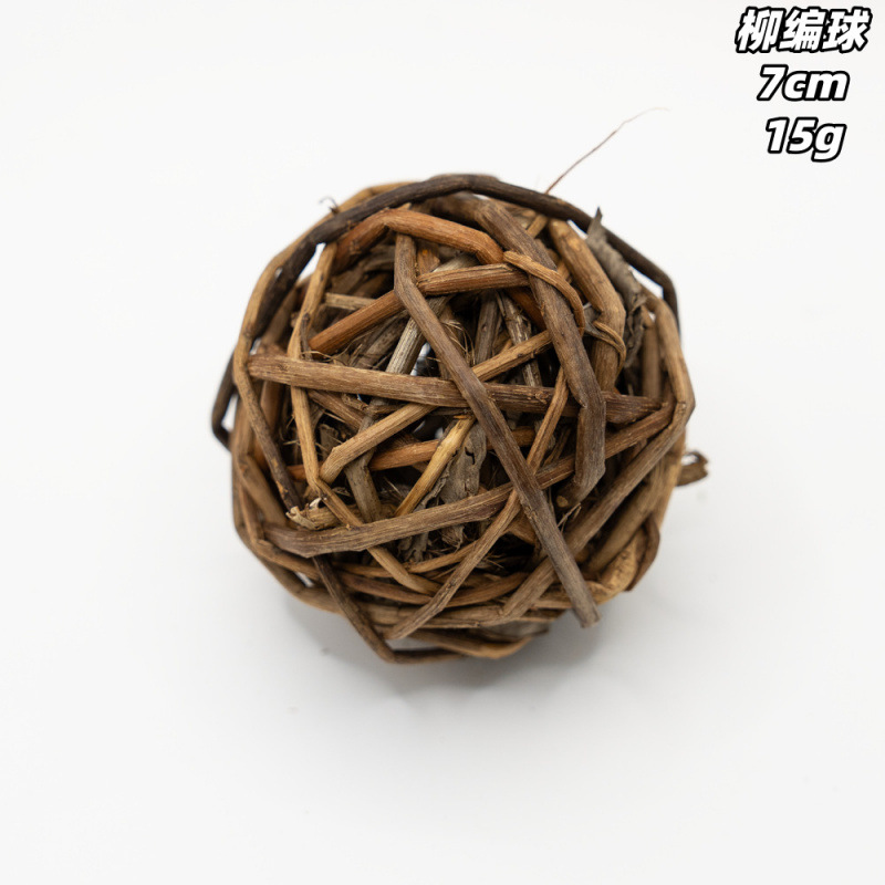 Bola de Hierba Molar para Hámster, Ratán y Hierba Natural, Artesanal, para Mascotas Pequeñas image 8