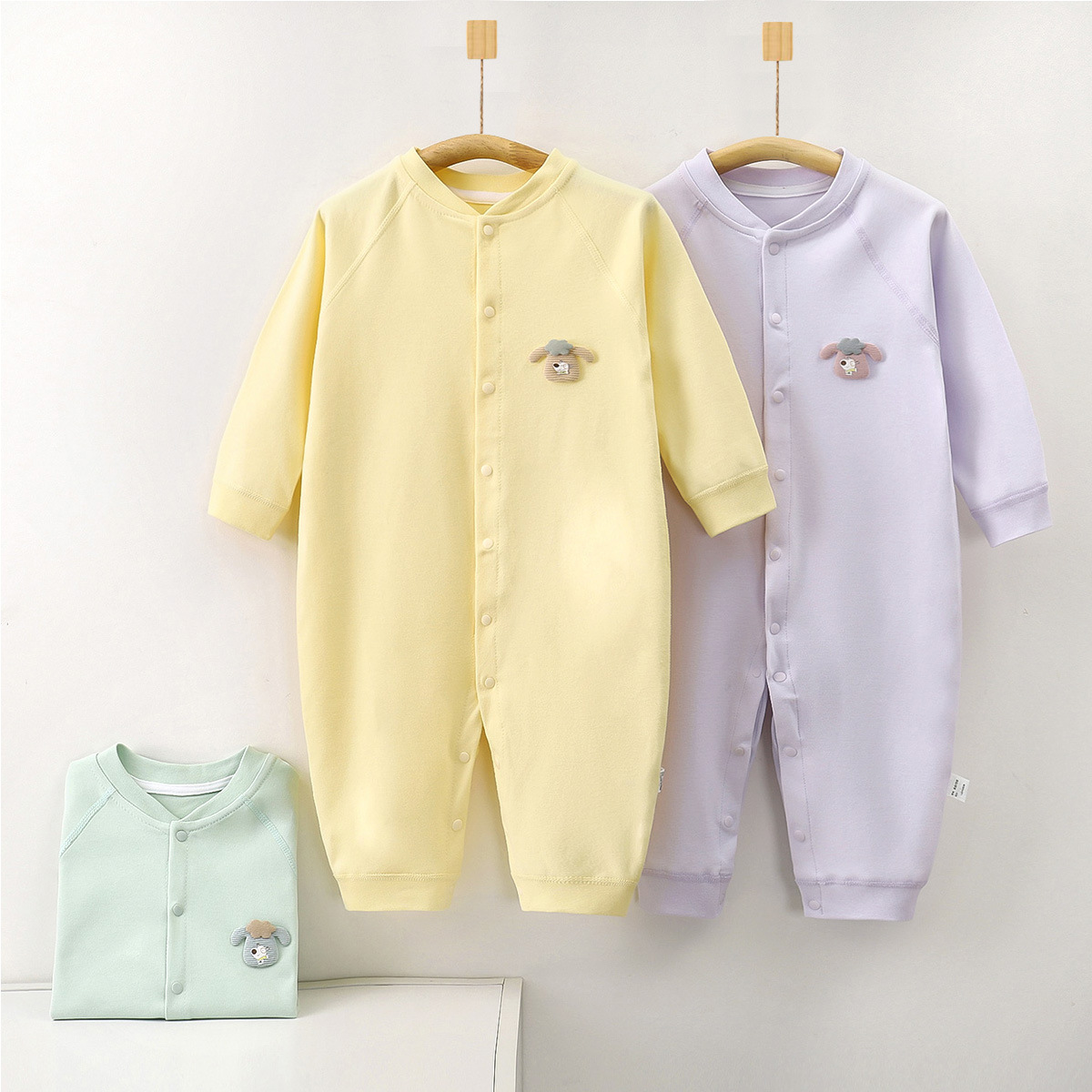 Baby Jumpsuit Pure Cotton Autum New Baby Long-Sleeved Robe Boy Infant Crawling Suit Newborn Kidsren's Clothing