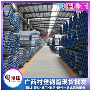 [镀锌衬塑钢管消防给排水管耐腐蚀给水现货批发通信热水钢塑复合管]