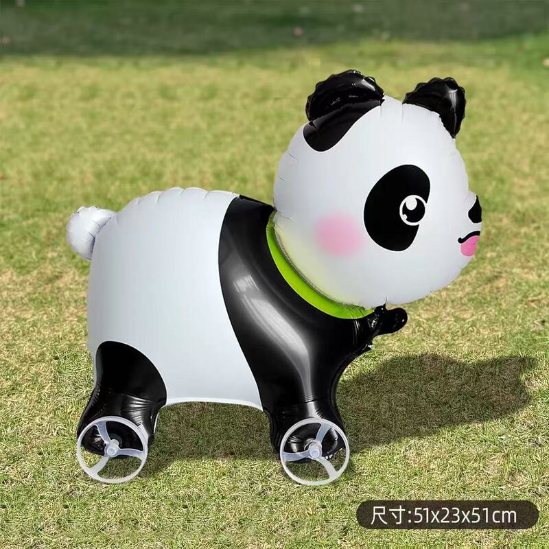 漫画インターネット有名人動物歩くホイール付きバルーン卸売子供の誕生日パーティーの装飾小道具屋外おもちゃ|undefined