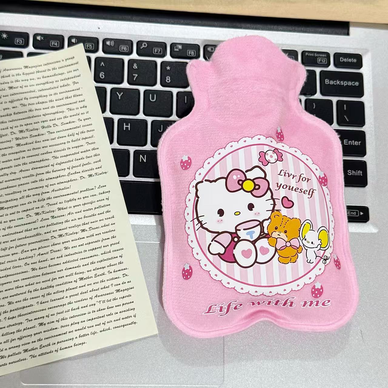 Cartoon water container, handheld hand warmer for elementary school students