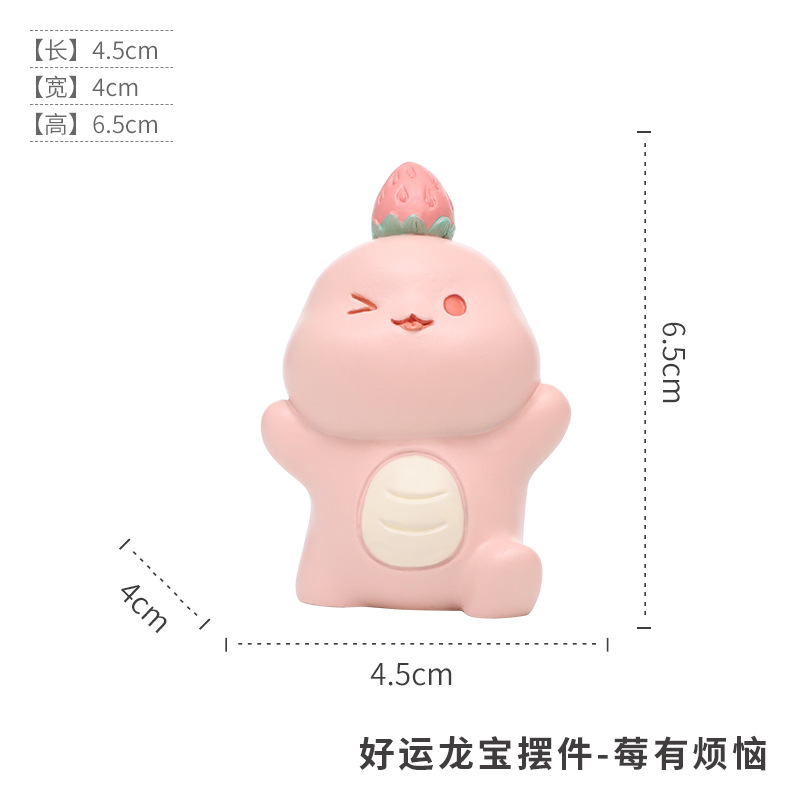 Dibujos Animados Lucky Dragon decoración creativa hogar sala de estar escritorio moderno coche hornear resina artesanía al por mayor