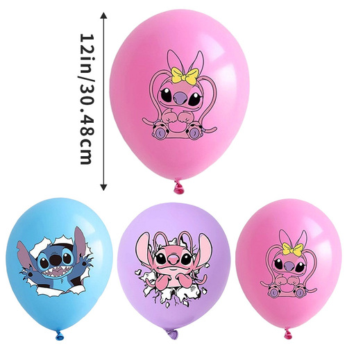 Cross-border Star Wars Anime Theme Stitch Balloon Children's Birthday Party Decoration 12-inch Latex Balloon