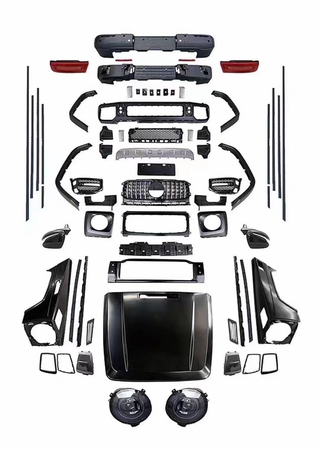 Suitable for Audi A5 Upgrade to Rs5 Modification Body Kit, Bumper Side Skirts, Front Bumper Grille, Rear Lip and Tail Throat