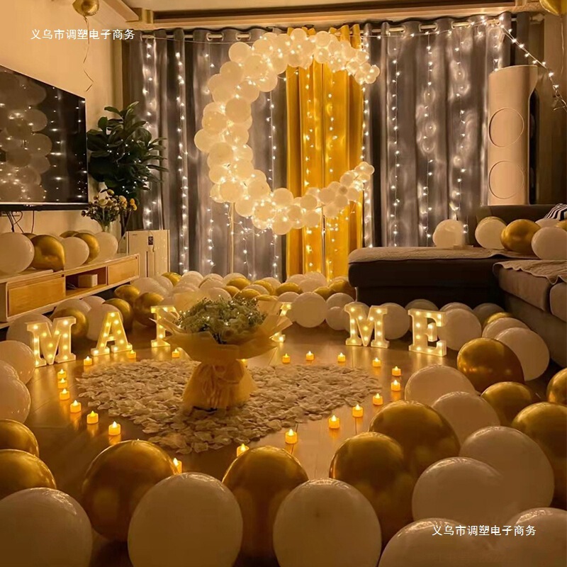 Proposal Interior Decoration Valentine's Day 520 Supplies Surprise Scene Balloons Romantic Confession Indoor and Outdoor Rooms