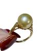 Jewelry from pearl, wedding ring, silver 925 sample, simple and elegant design