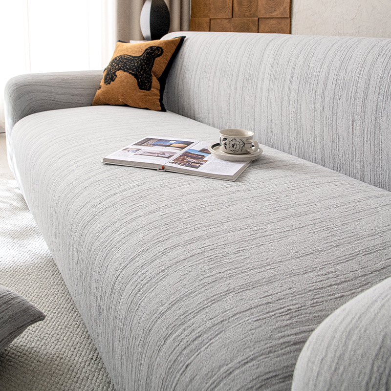 Nuevo estilo de color sólido chenilla todo incluido funda de sofá a prueba de polvo y suciedad funda protectora integrada cojín antideslizante universal de cuatro estaciones