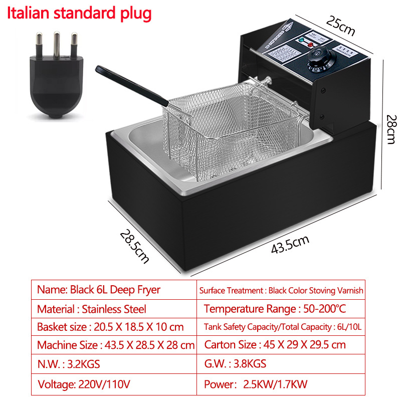 Freidora Eléctrica de Gran Capacidad con Suministro Directo de Fábrica para Comercio Electrónico Transfronterizo, 110V/220V, Estándar EE. UU./UE/RU, Envío Gratuito