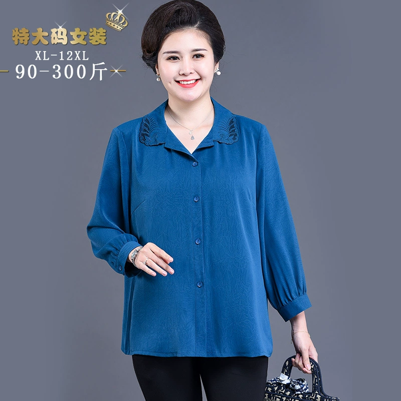 Весенне-летнее пальто толстой матери покрывает живот и выглядит тонким, рубашка больших размеров для среднего и пожилого возраста, верхняя рубашка с солнцезащитным кремом для толстой жены 200 кг