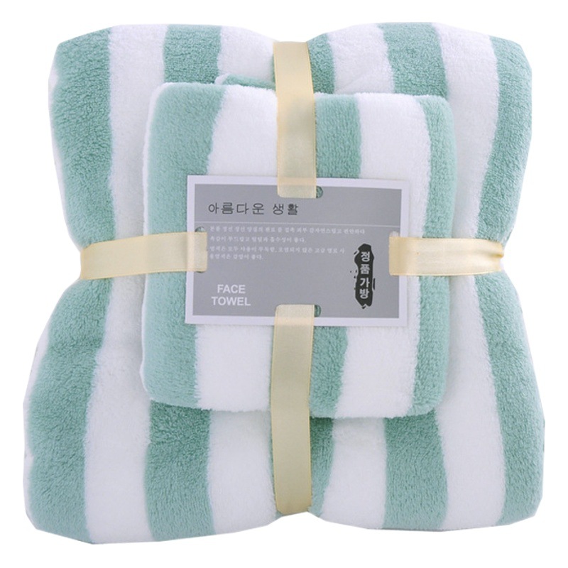 Set de toallas de felpa de coral, suaves y absorbentes