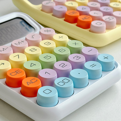 Dopamine color calculator cute flexible keyboard for college students computer financial accounting office internet celebrity model