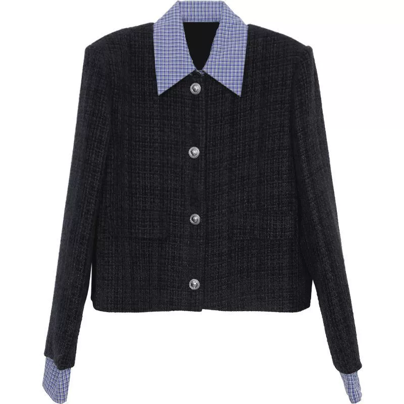 Комплект, осенняя короткая куртка, стиль Chanel, оверсайз, свободный крой, яркий цепляющий стиль