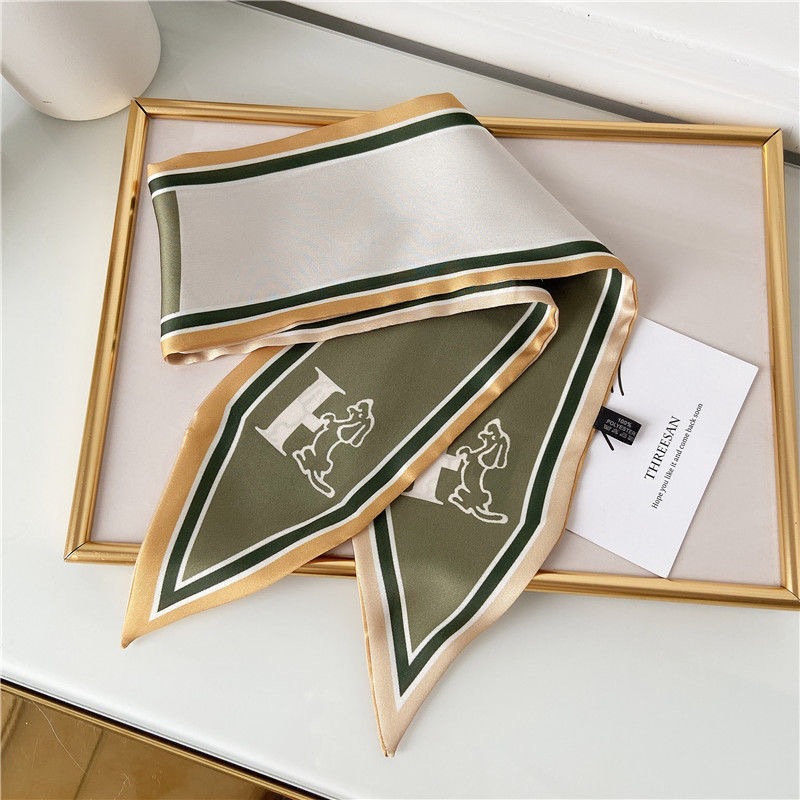 Estilo francés Internet celebridad bufanda banda para el cabello Niñas vintage pajarita banda para el cabello largo Corea del Sur ins cuerda para el cabello accesorios para el cabello