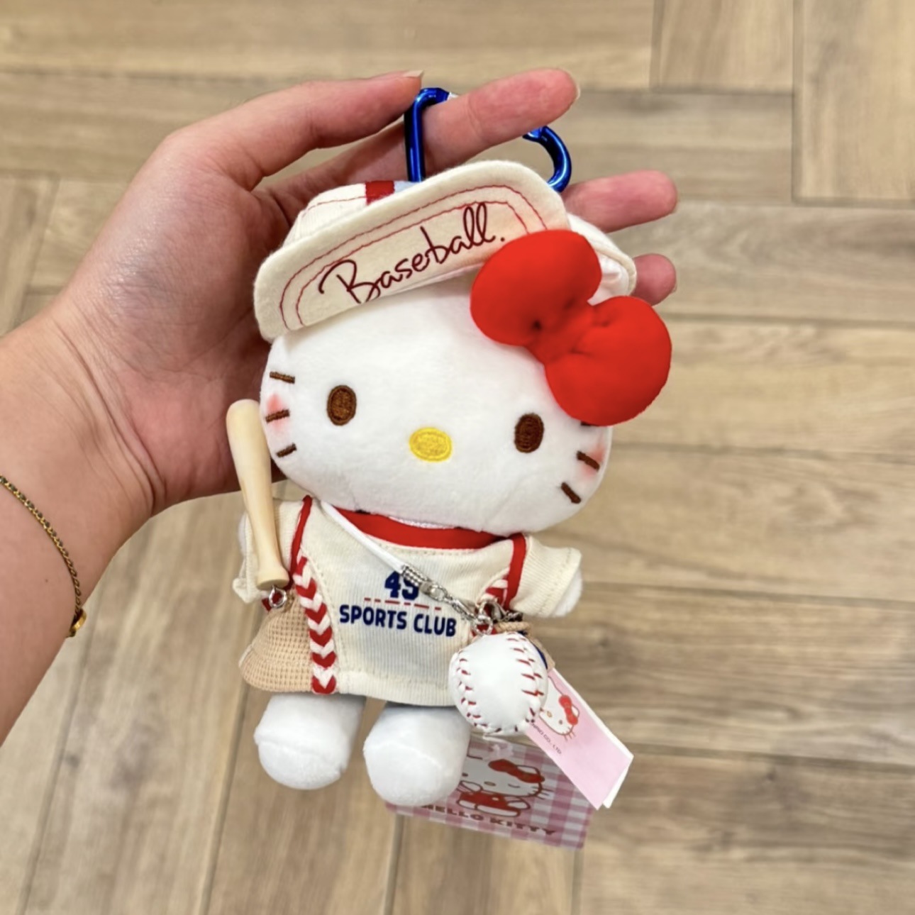 Genuino clásico KT Hello Kitty mochila bolso colgante dibujos animados lindo hellokitty llavero muñeca de felpa mujer