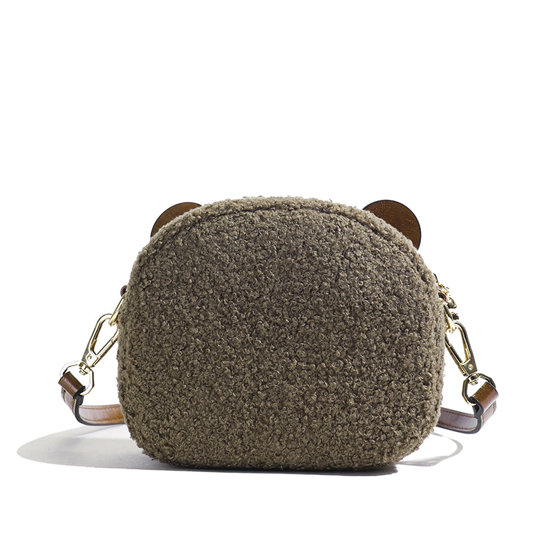 2024 새로운 귀여운 선글라스 봉제 곰 패션 트렌드 올 매치 어깨 크로스 바디 백