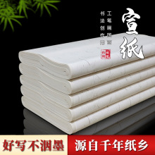 宣纸书法专用纸半生半熟毛笔字工笔画书法练习纸生宣国画厂家批发