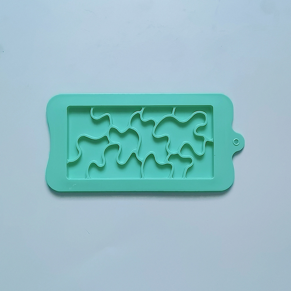 Puzzles chocolate 168 molde de silicona pastel helado pudín molde de postre jabón utensilios