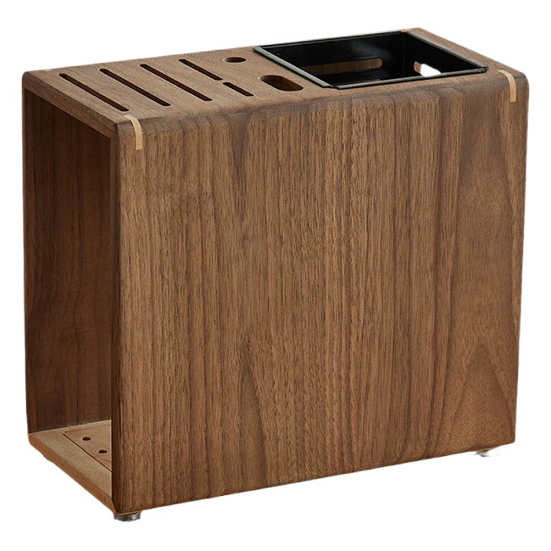 Держатель ножей из цельного дерева Стеллаж для хранения палочек для еды Клетка Интегрированный держатель бытового кухонного ножа Стойка для хранения ножей Столешница Держатель кухонного ножа