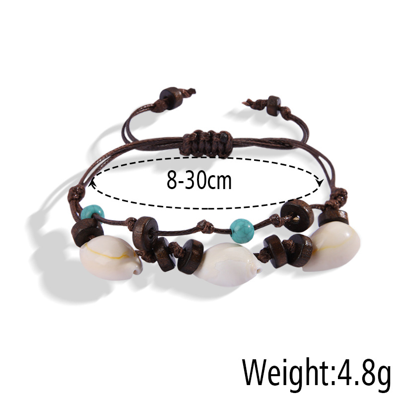 1 Piece Bohemian Shell Wood Shell Unisex Bracelets display picture 1