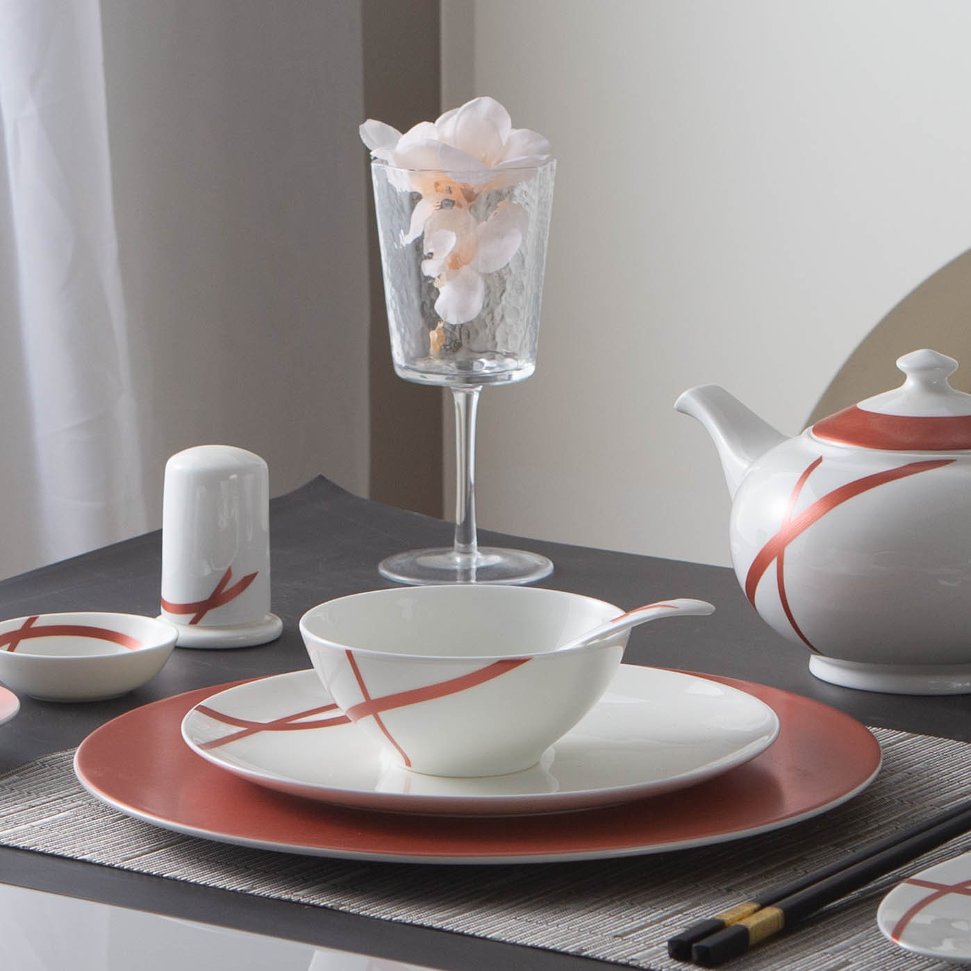 簡約骨瓷餐具碗盤碟啞光螺紋餐具咖啡壺杯西餐廳會所酒店擺台