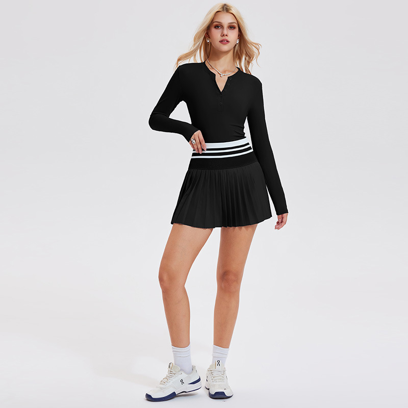 Camisas deportivas de Henry, mangas largas, desnudas, yoga, vestidos deportivos, tenis, mujeres.