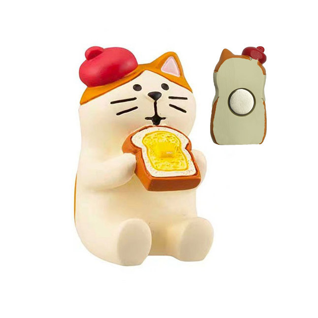 雑貨 和風猫冷蔵庫マグネット かわいい手作りオーナメント パンコーヒーショップ装飾 樹脂オーナメント|undefined