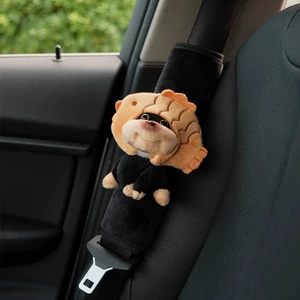 Bee Puppy Car Seat Belt Shoulder Holder Car Safety Belt Holder Car Interior Decoration Ornaments Anti-Sling Neck