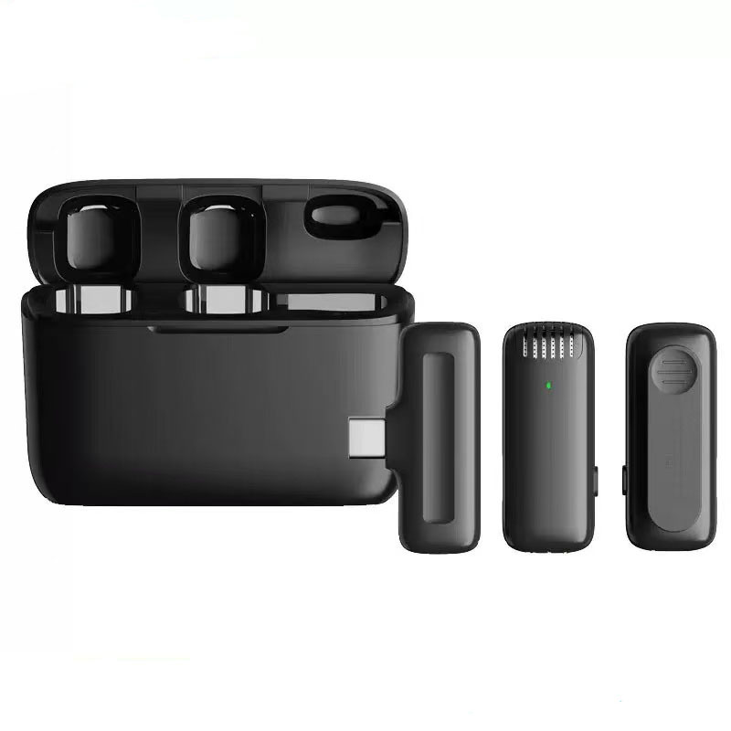 Popular J13 inalámbrico collar clip micrófono 2,4g radio reducción de ruido Micrófono transmisión en vivo j11 uno a dos con almacén de carga