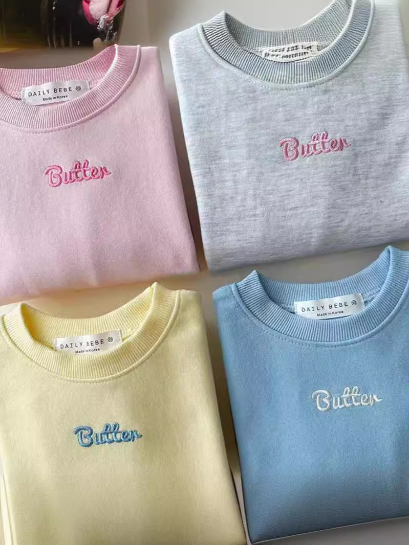 Conjunto de sudadera estilo coreano (suéter y pantalón), estampado de letras inglesas, versátil para primavera/otoño