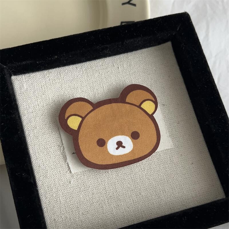 Adorable oso fácil oso sin marcas pestañas adornamiento para el cabello de la niña corazón frente lateral de cabello roto acabado artefacto joyas de cabeza