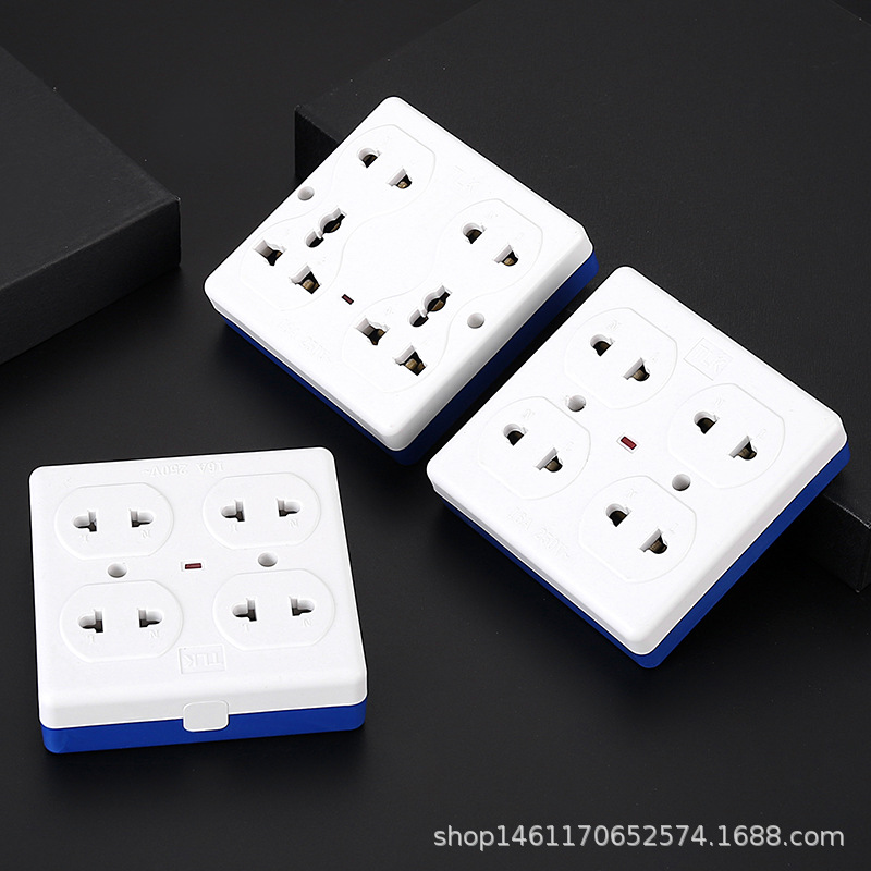 Comercio exterior zócalo especial Camboya panel de enchufe disponible de ocho agujeros de diez agujeros Placa de enchufe universal agujero socket de alta potencia