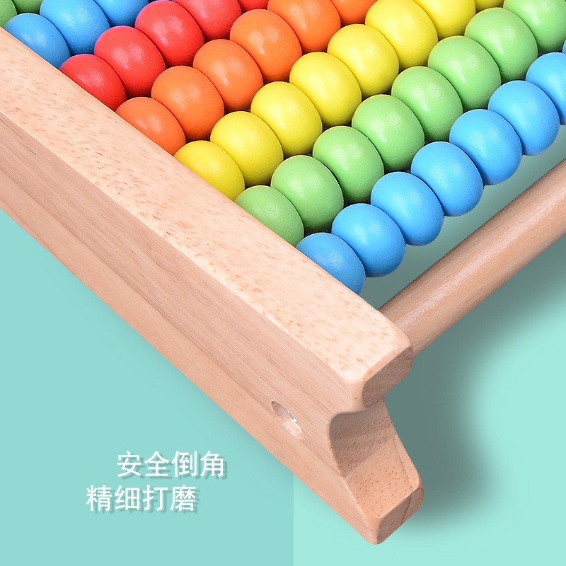 Marco de cálculo de 10 velocidades de dos colores, iluminación numérico, aritmética, ábaco para bebé, calculadora para niños, suma y resta matemática, artefacto