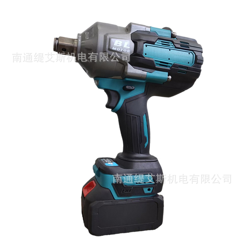 Llave de Impacto Recargable Transfronteriza, Llave Eléctrica de Alto Torque, Pistola de Aire Especial para Reparación de Automóviles, Llave de Impacto Eléctrica de Litio sin Escobillas